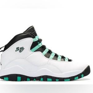 Nike Air Jordan 10 Retro 30th Gg White Verde Mint Green Gs 705180-118